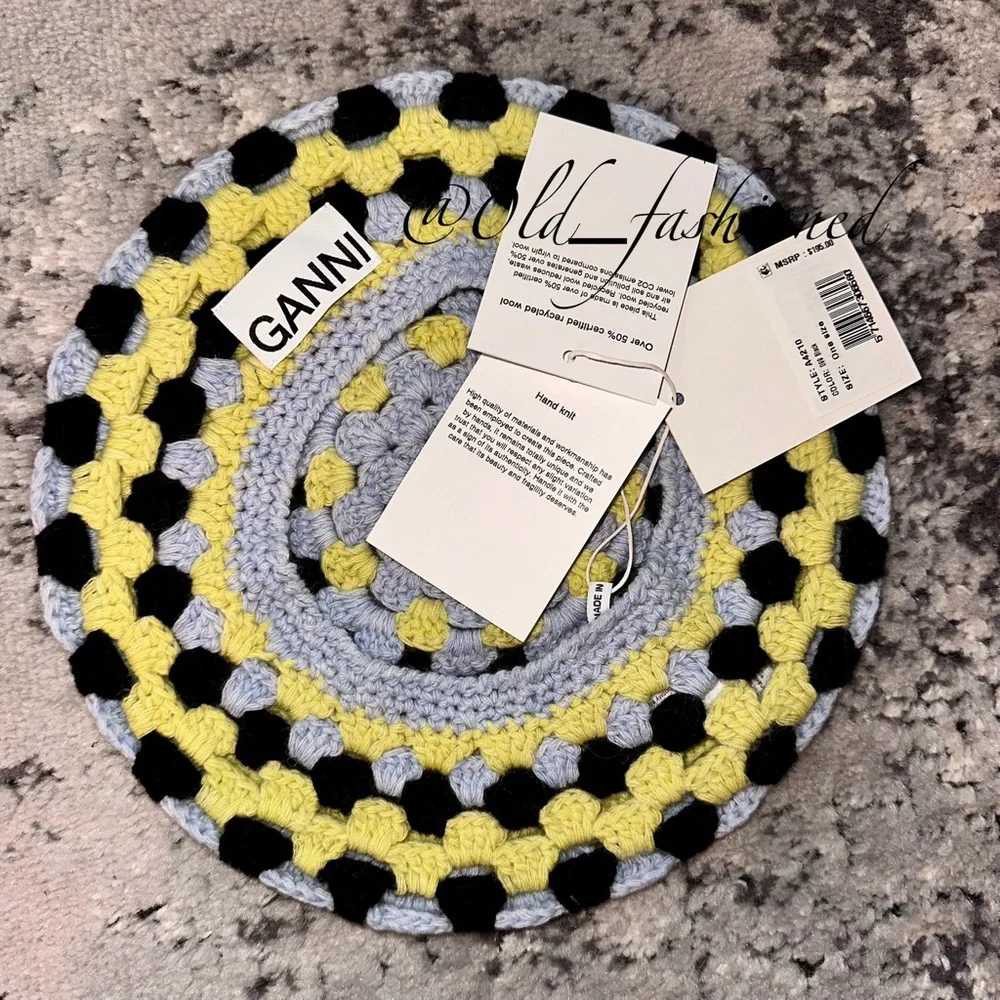 Ganni lambswool crochet